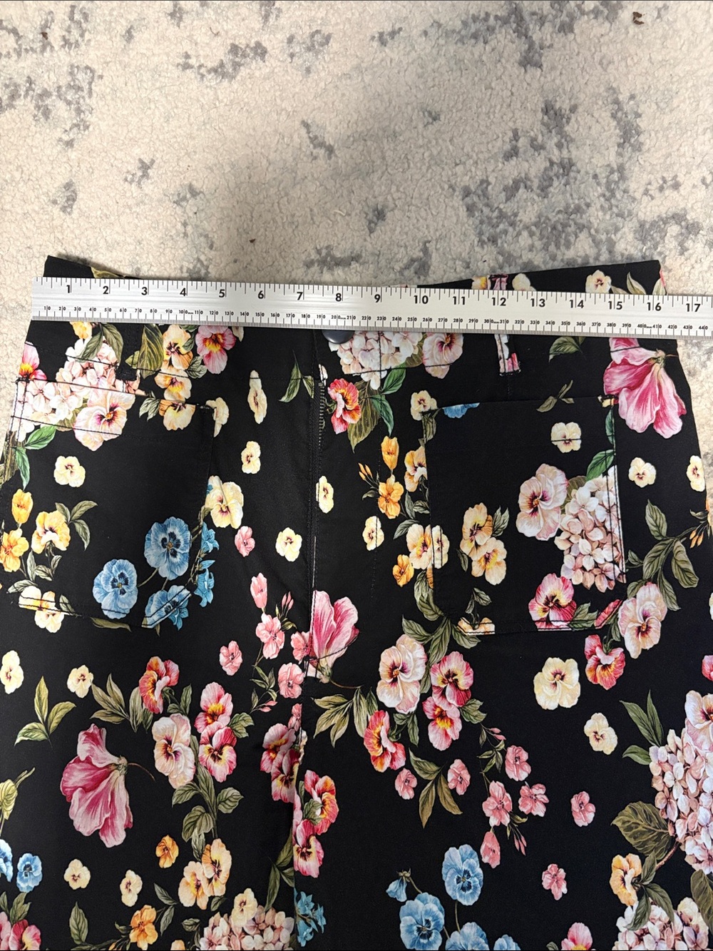 Anthropologie Maeve Colette Floral Cropped Wide-Leg Pants - Picture 9 of 10